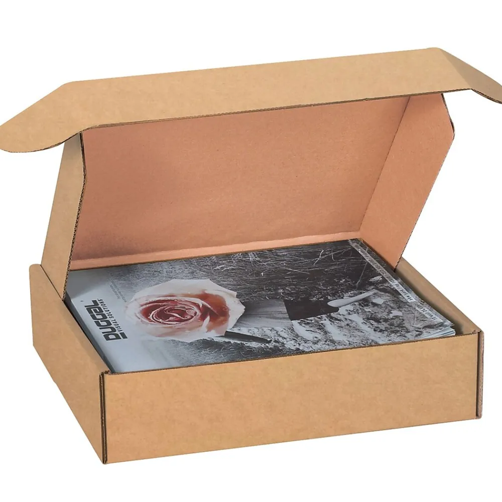 Online Partners Brand 12 1/8" x 9 1/4" x 3" Deluxe Literature Mailers, 50/Bundle (MFL1293K)