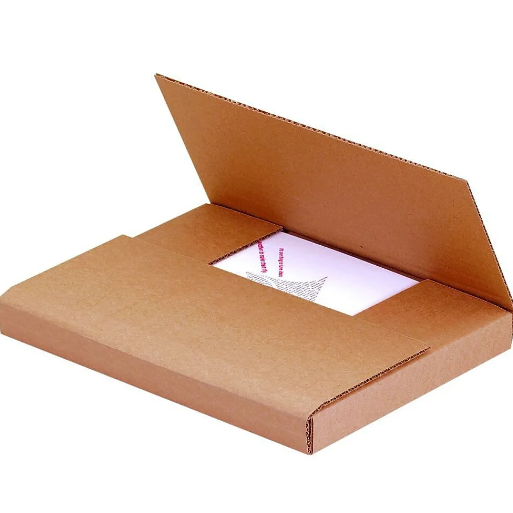 Clearance Staples 11 1/8" x 8 5/8" x 1", Easy-Fold Mailers, Kraft, 50/Bundle (M1181K)