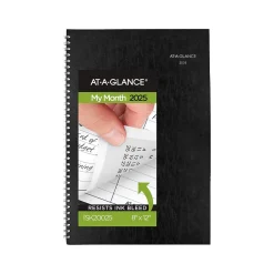 2025 Planners|AT-A-GLANCE 2025 DayMinder 8" x 12" Monthly Planner, Faux Leather Cover, Black (SK2-00-25)