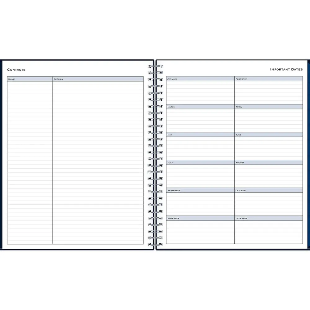 2025 Planners|Blue Sky 2025 8" x 10" Monthly Planner, Plastic Cover, Navy Blue (148660-25)