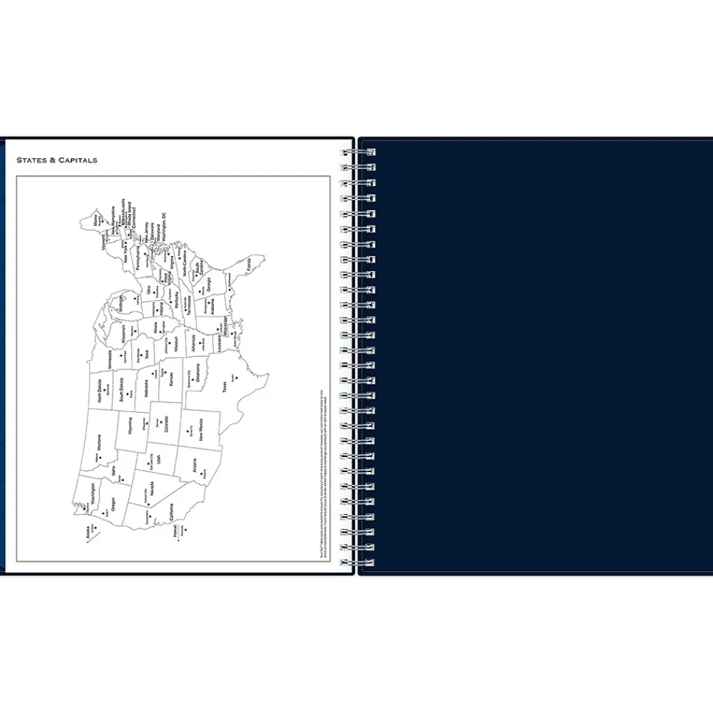 2025 Planners|Blue Sky 2025 8" x 10" Monthly Planner, Plastic Cover, Navy Blue (148660-25)