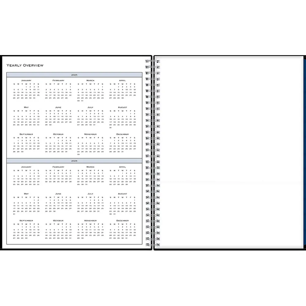 2025 Planners|Blue Sky 2025 8.5" x 11" Weekly & Monthly Planner, Plastic Cover, Black (148339)