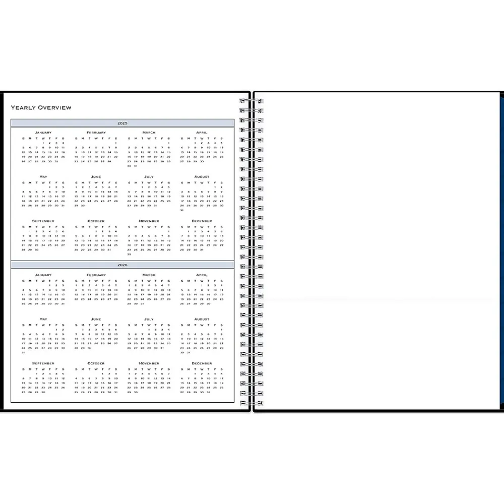 2025 Planners|Blue Sky 2025 8.5" x 11" Weekly & Monthly Appointment Book, Plastic Cover, Black (150849)