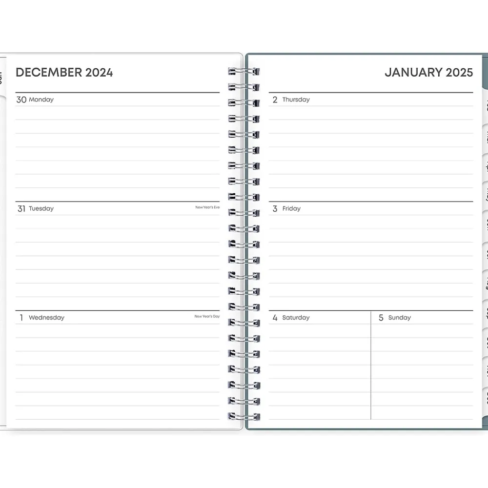 2025 Planners|Blue Sky 2025 Amitza Blue 5" x 8" Weekly & Monthly Planner, Plastic Cover, Blue/White (148766-25)