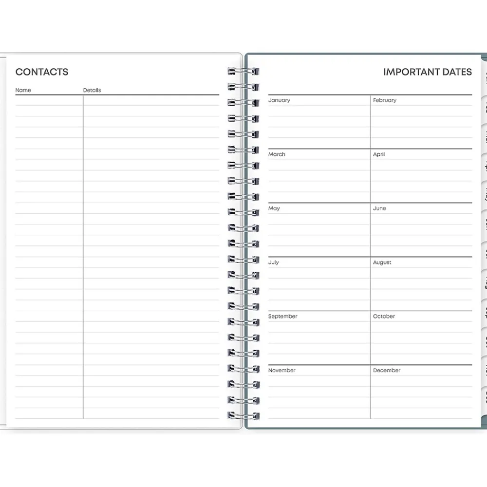 2025 Planners|Blue Sky 2025 Amitza Blue 5" x 8" Weekly & Monthly Planner, Plastic Cover, Blue/White (148766-25)
