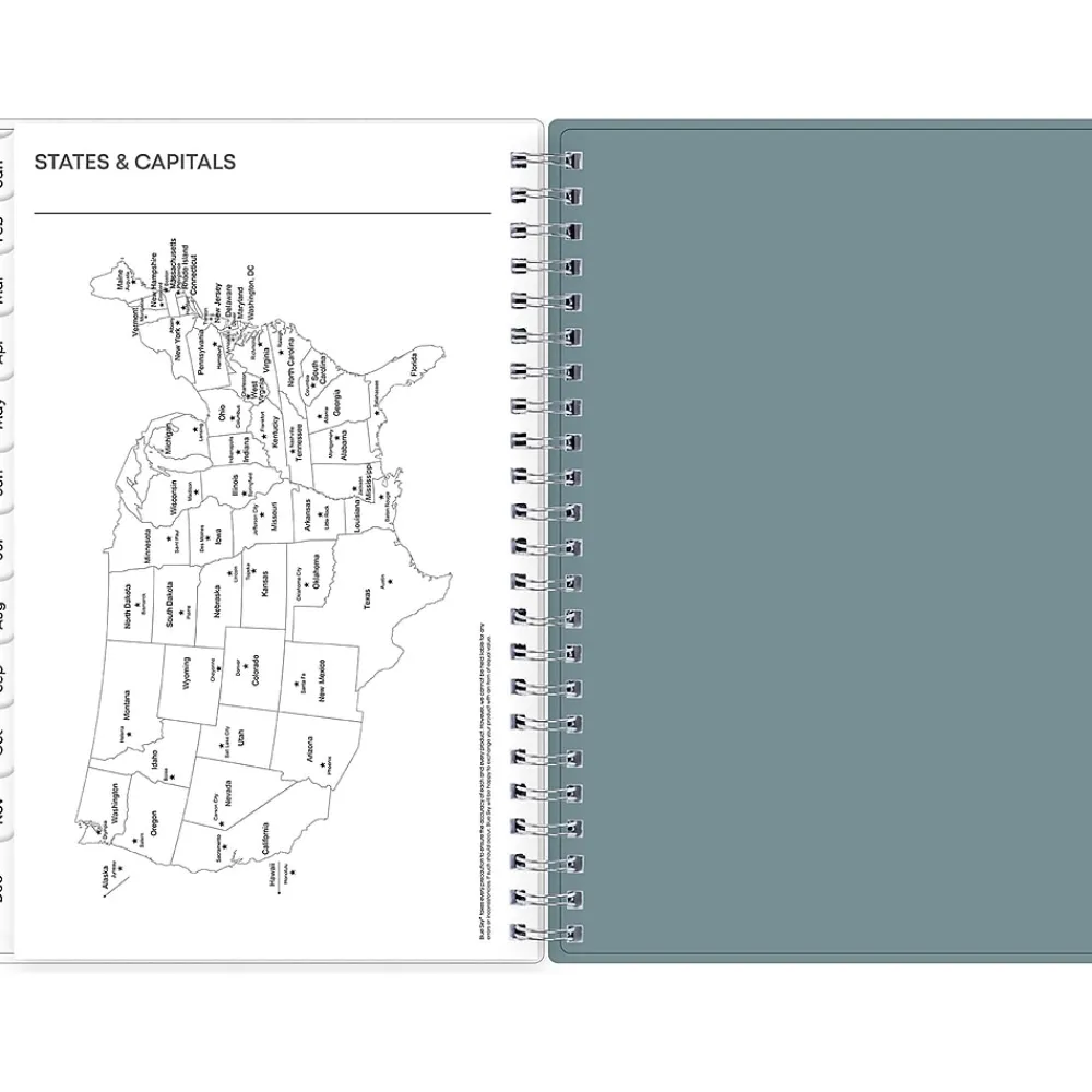 2025 Planners|Blue Sky 2025 Amitza Blue 5" x 8" Weekly & Monthly Planner, Plastic Cover, Blue/White (148766-25)