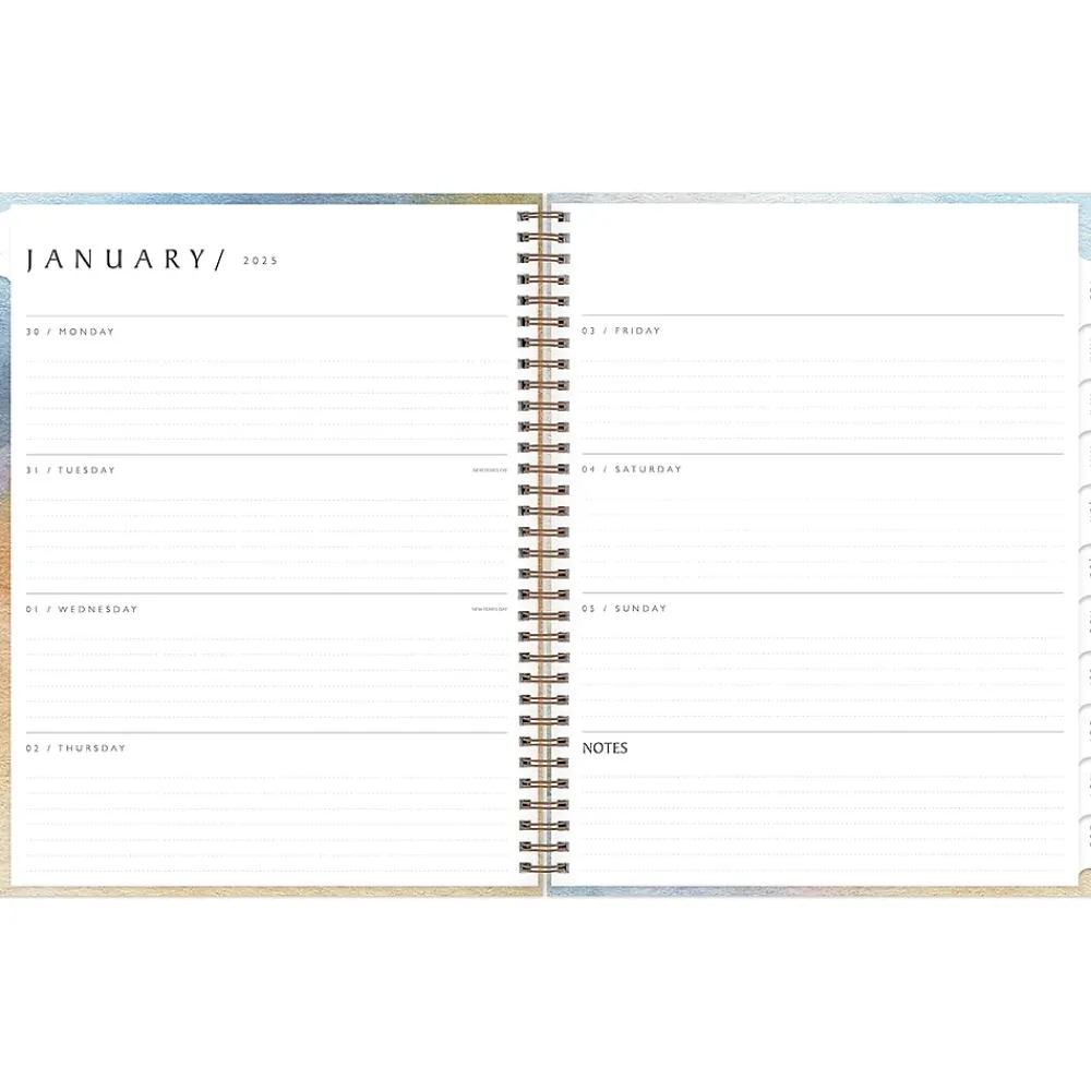 2025 Planners|Blue Sky 2025 Andreo 8.5" x 11" Weekly & Monthly Planner, Paperboard Cover, Blue/Yellow (137948-25)