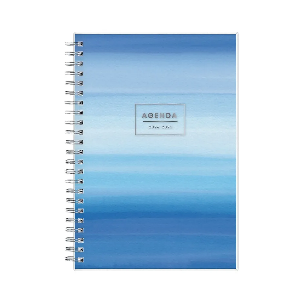 Academic Planners|Blue Sky 2024-2025 Chanson 5" x 8" Academic Weekly & Monthly Planner, Plastic Cover, Blue (128694-A25)