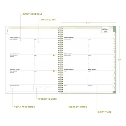 2025 Planners|Blue Sky 2025 Day Designer Felicity 8.5