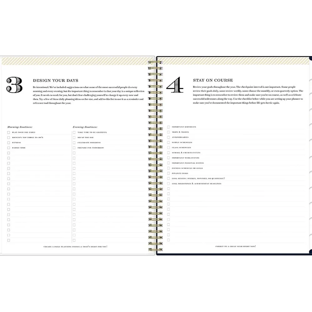 Academic Planners|Blue Sky 2024-2025 Day Designer Peyton Navy 8.5" x 11" Academic Weekly & Monthly Planner, Plastic Cover, Multicolor