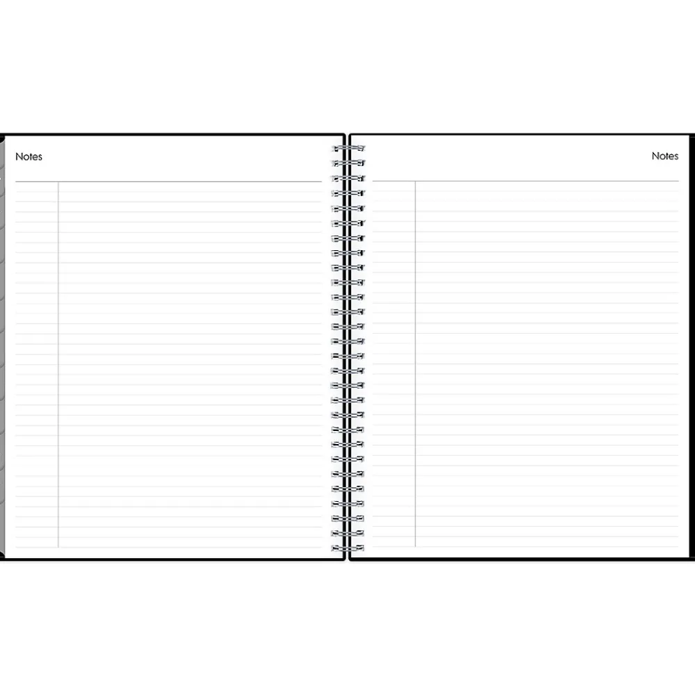 Academic Planners|Blue Sky 2024-2025 Enterprise 8" x 10" Academic Monthly Planner, Plastic Cover, Black (130615-A25)