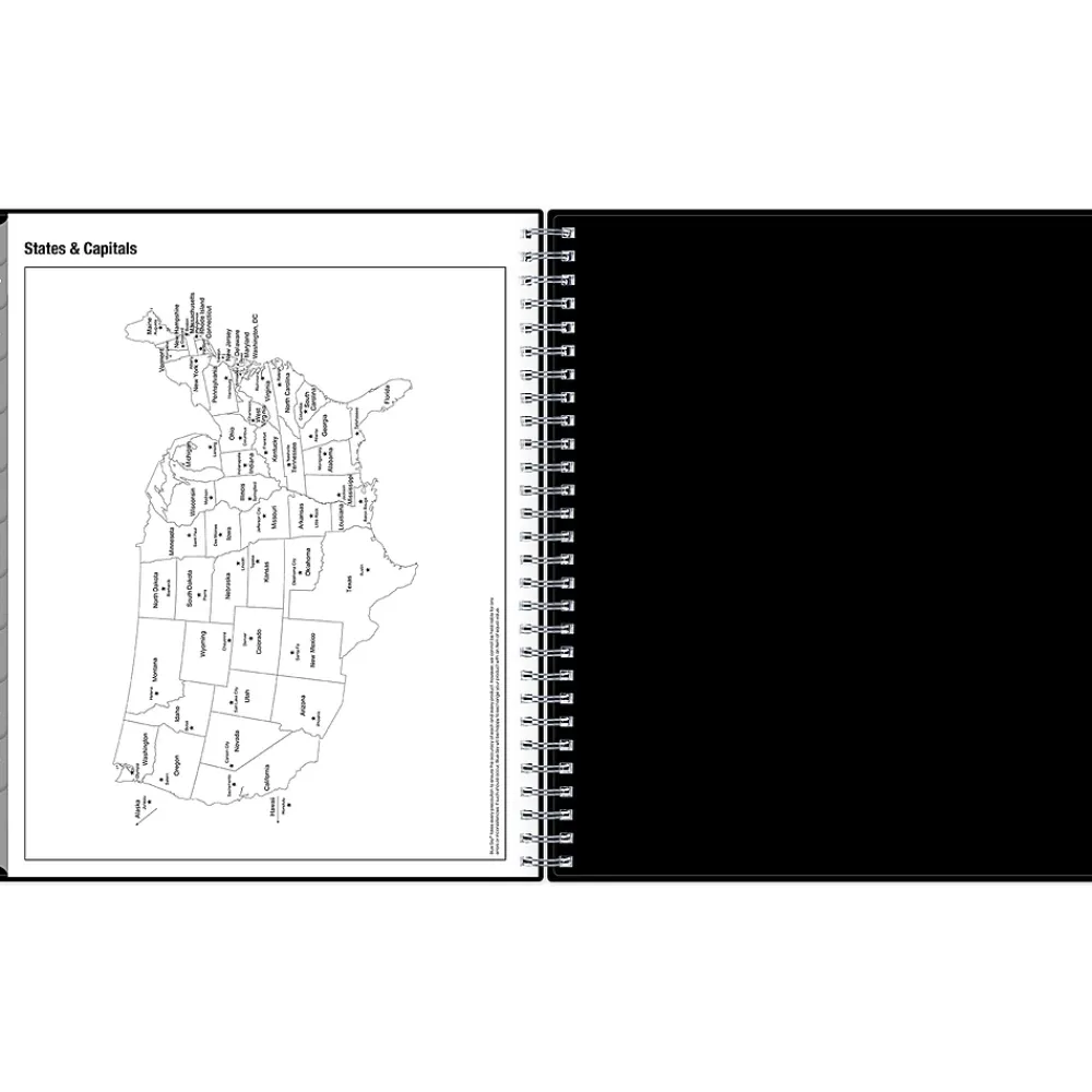 Academic Planners|Blue Sky 2024-2025 Enterprise 8" x 10" Academic Monthly Planner, Plastic Cover, Black (130615-A25)
