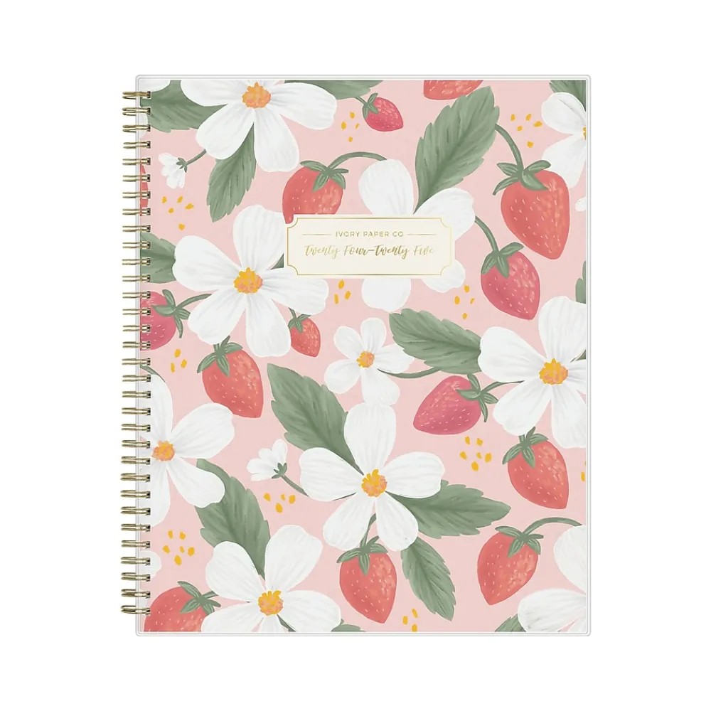 Academic Planners|Blue Sky 2024-2025 Ivory Paper Co Sammi 8.5" x 11" Academic Weekly & Monthly Planner, Plastic Cover, Multicolor (146874)