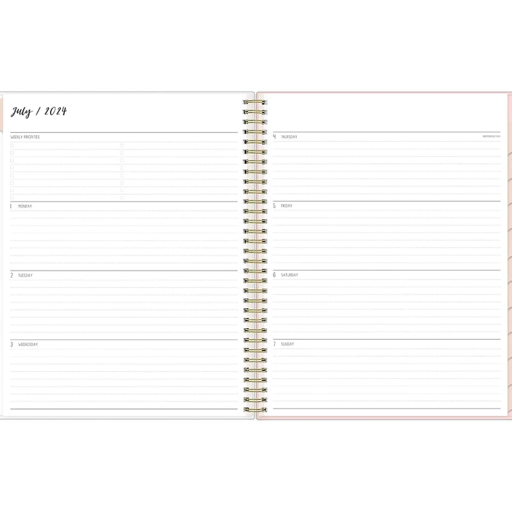 Academic Planners|Blue Sky 2024-2025 Ivory Paper Co Sammi 8.5" x 11" Academic Weekly & Monthly Planner, Plastic Cover, Multicolor (146874)