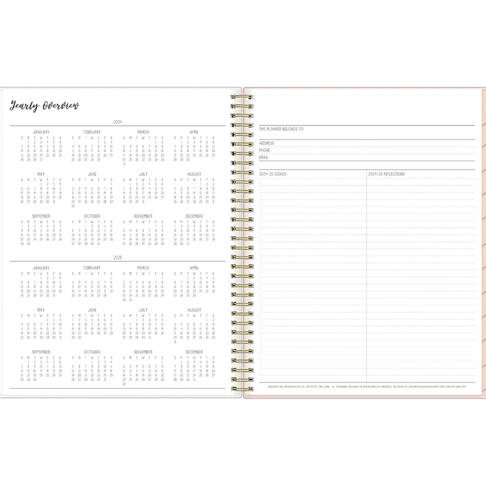 Academic Planners|Blue Sky 2024-2025 Ivory Paper Co Sammi 8.5" x 11" Academic Weekly & Monthly Planner, Plastic Cover, Multicolor (146874)