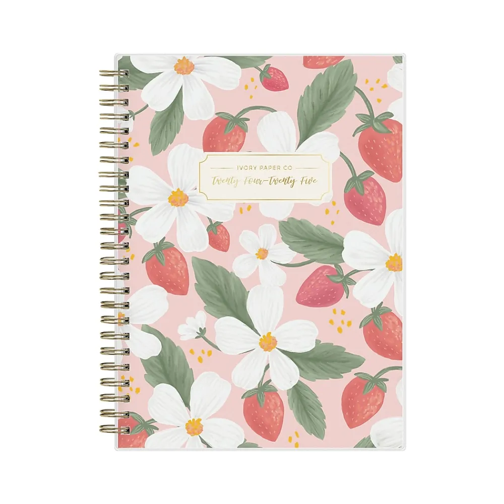 Academic Planners|Blue Sky 2024-2025 Ivory Paper Co Sammi 5.88" x 8.63" Academic Weekly & Monthly Planner, Plastic Cover, Multicolor (146884)