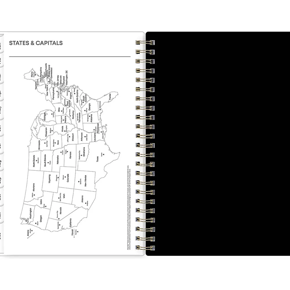 2025 Planners|Blue Sky 2025 Laina Dark 5" x 8" Weekly & Monthly Planner, Plastic Cover, Green/Black (148233)