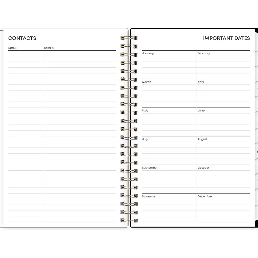 2025 Planners|Blue Sky 2025 Leafy Lounge 5" x 8" Weekly & Monthly Planner, Plastic Cover, Green/Gray (147931)