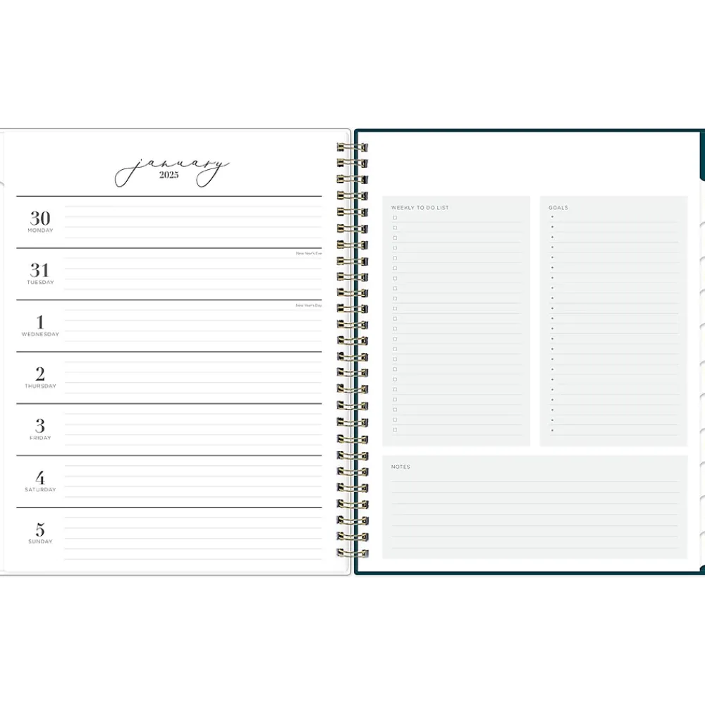 2025 Planners|Blue Sky 2025 Life-Note It Marina 7" x 9" Weekly & Monthly Planner, Plastic Cover, Blue (139480-25)