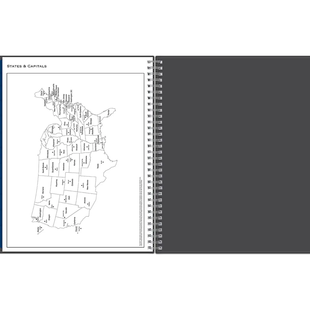 2025 Planners|Blue Sky 2025 Passages 8.5" x 11" Weekly & Monthly Planner, Plastic Cover, Charcoal Gray (100008-25)