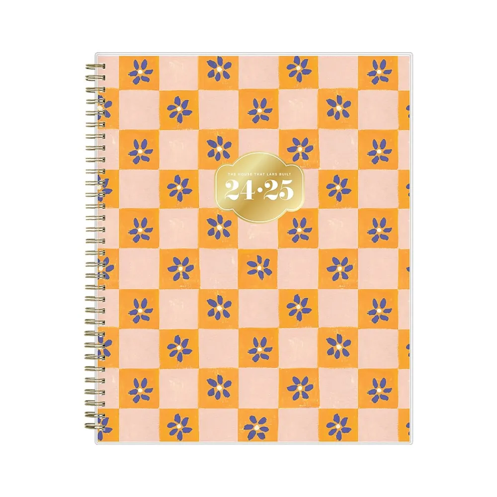 Academic Planners|Blue Sky 2024-2025 The House That Lars Built Penny's Floral Quilt 8.5" x 11" Academic Weekly & Monthly Planner, Plastic Cover