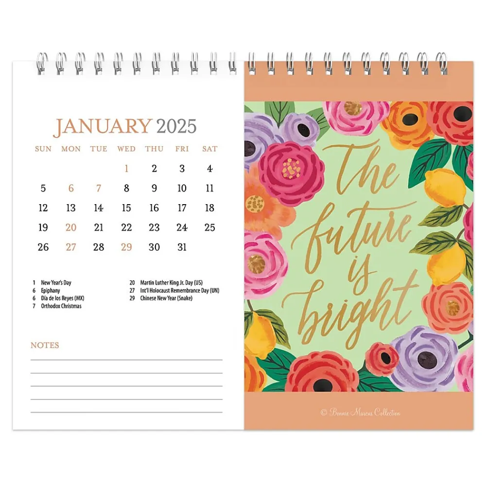 2025 Calendars|BrownTrout 2025 Bonnie Marcus 7.5" x 6" Monthly Desk Calendar (9781975479442)