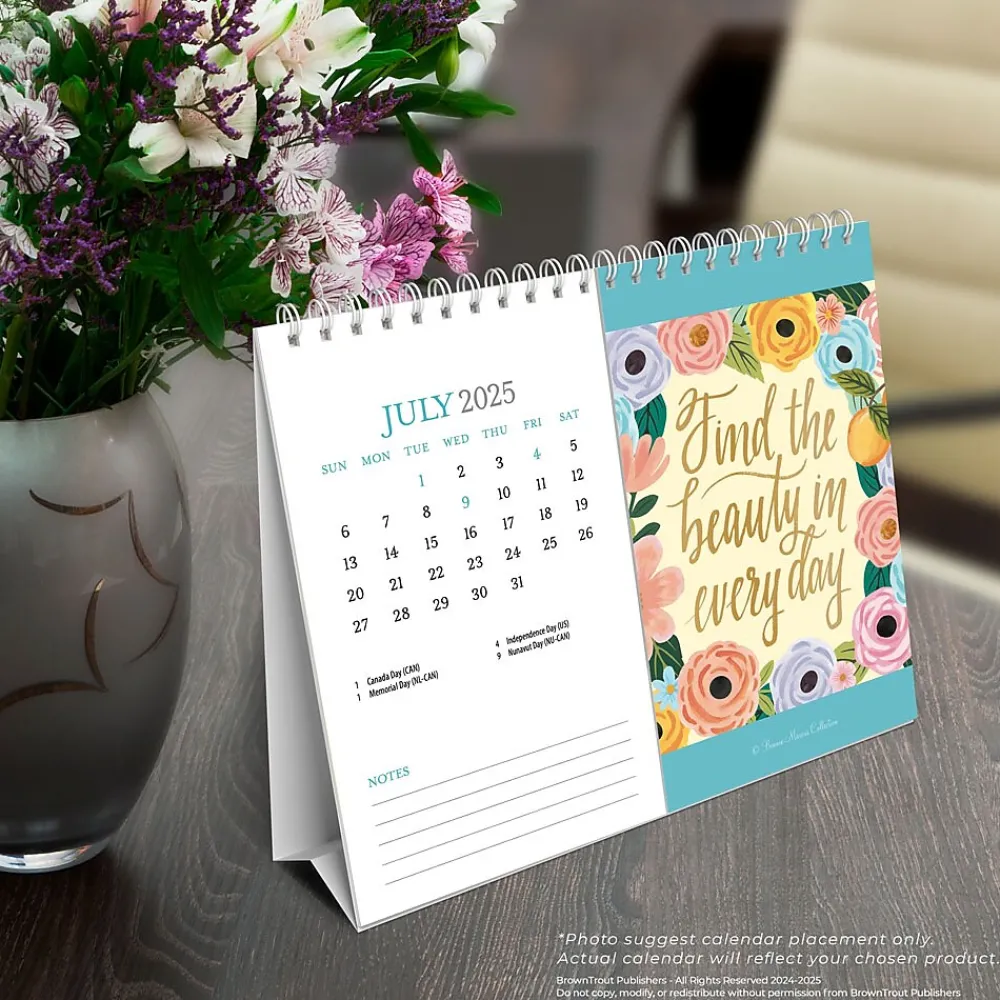 2025 Calendars|BrownTrout 2025 Bonnie Marcus 7.5" x 6" Monthly Desk Calendar (9781975479442)