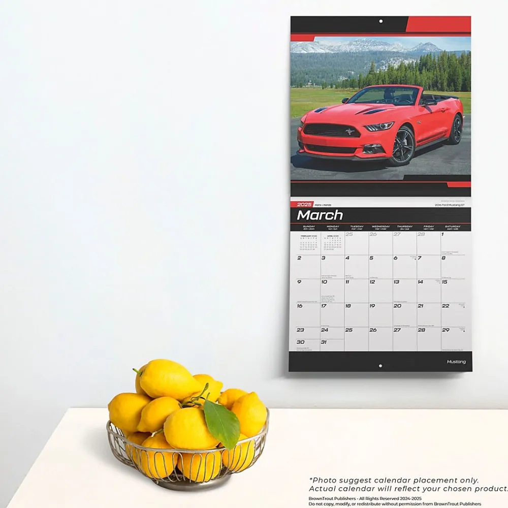 2025 Calendars|BrownTrout 2025 Ford Mustang 12" x 12" Monthly Wall Calendar (9781975479732)