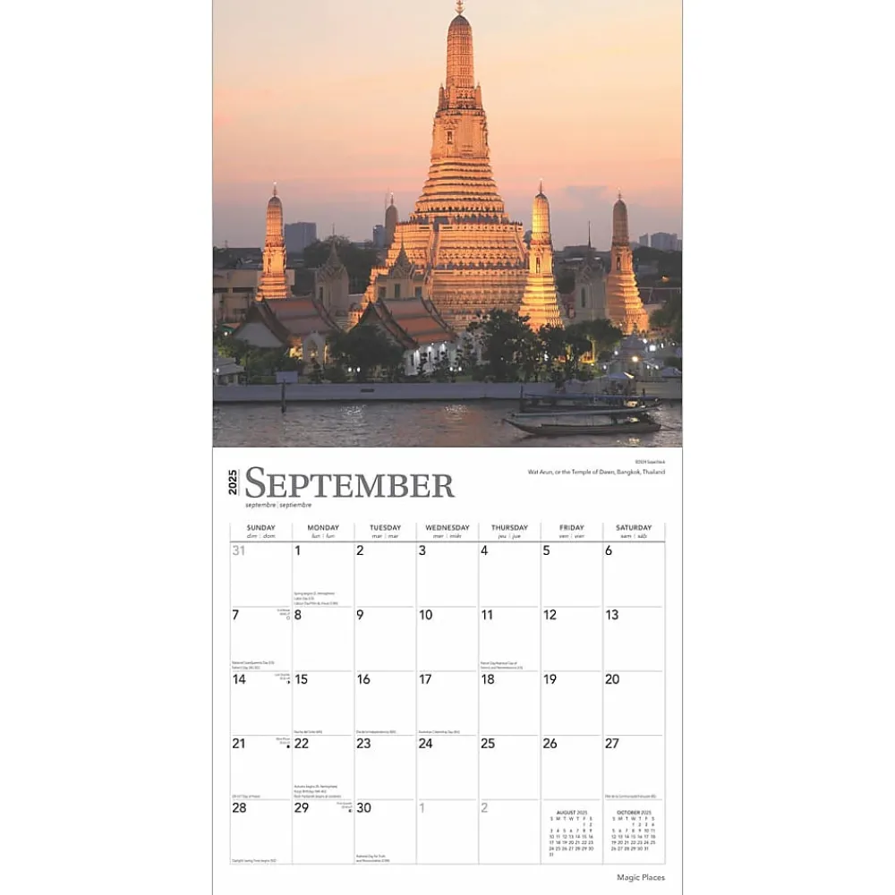 2025 Calendars|BrownTrout 2025 Magic Places 12" x 12" Monthly Square Wall Calendar (9781975475130)