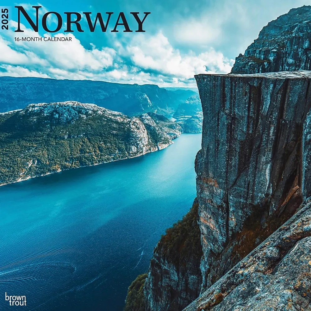 2025 Calendars|BrownTrout 2025 Norway 12" x 12" Monthly Wall Calendar (9781975476182)