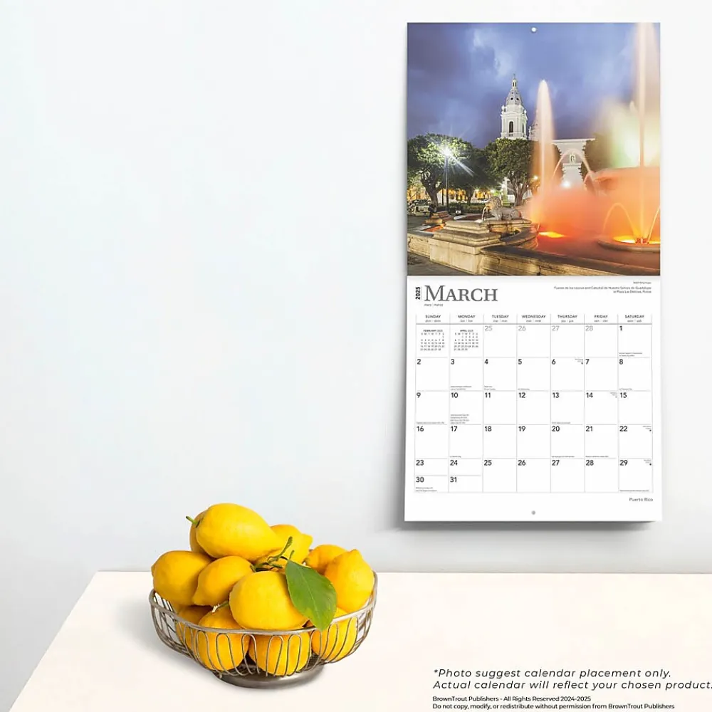 2025 Calendars|BrownTrout 2025 Puerto Rico 12" x 12" Monthly Wall Calendar (9781975475581)