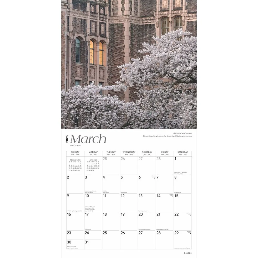 2025 Calendars|BrownTrout 2025 Seattle 12" x 12" Monthly Wall Calendar (9781975475680)