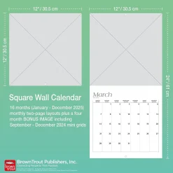 2025 Calendars|BrownTrout 2025 Sunflowers 12