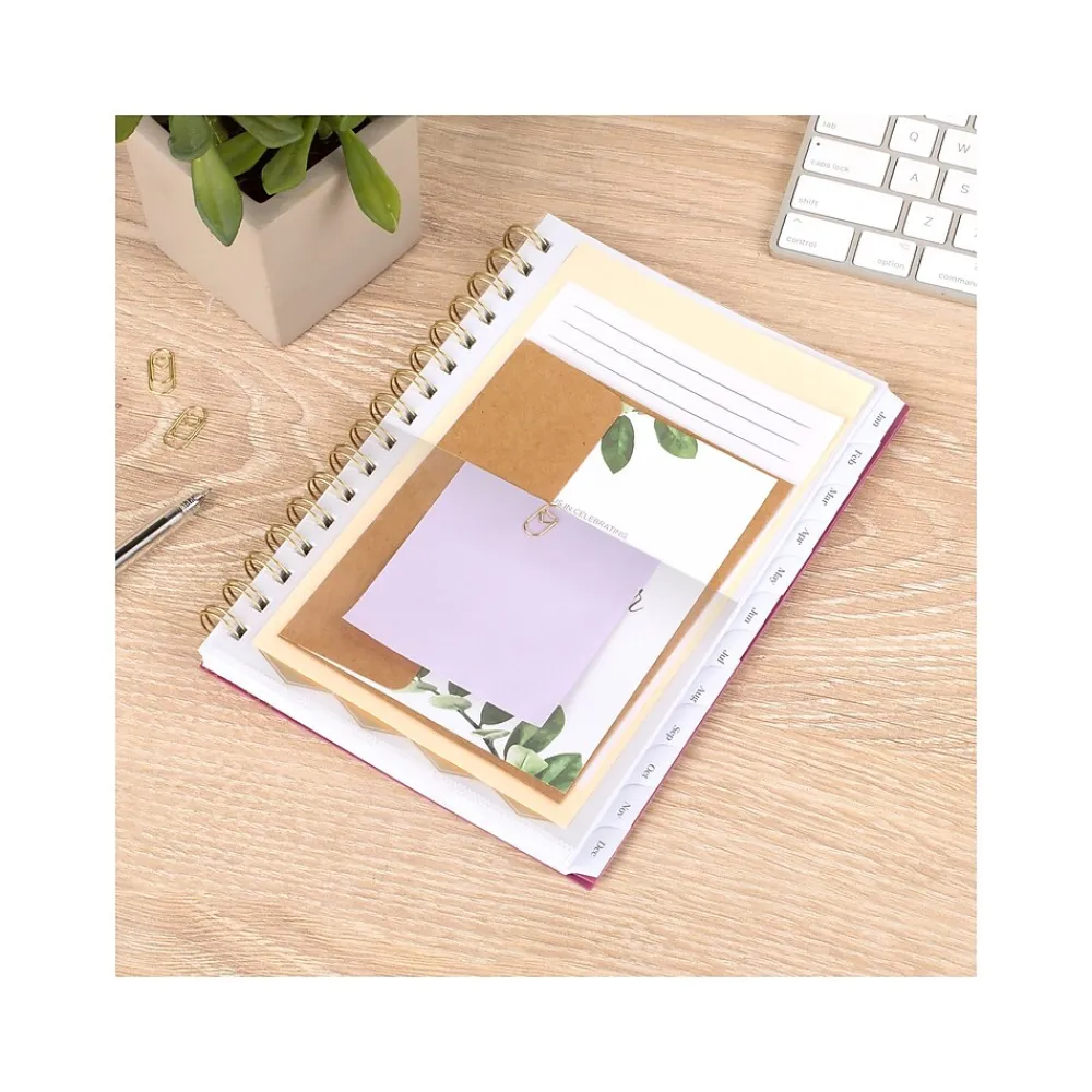 2025 Planners|Cambridge 2025 WorkStyle Balance 5.5" x 8.5" Weekly & Monthly Planner, Poly Cover, Red Violet/Gold (1606-200-59-25)