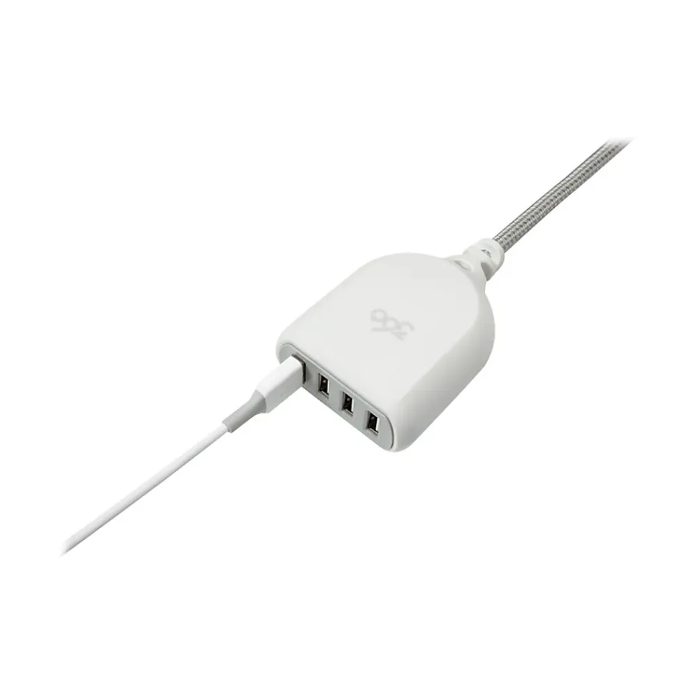 360 Electrical Harmony Collection Habitat+4.8A USB Extension for Most Smartphones, Gray (360623)