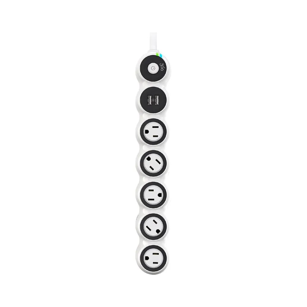 360 Electrical PowerCurve2.4 Five Outlets plus USB Surge Protector, 6 Ft. Cord, 1080 Joules (360571-5CA4ES-C1)
