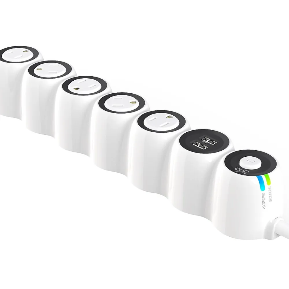 360 Electrical PowerCurve2.4 Five Outlets plus USB Surge Protector, 6 Ft. Cord, 1080 Joules (360571-5CA4ES-C1)
