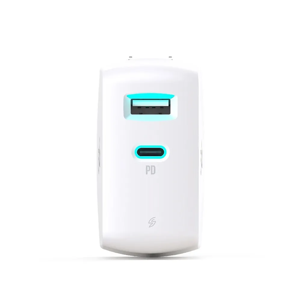 360 Electrical Vivid 2-Outlet Wall Charger, White (360710)