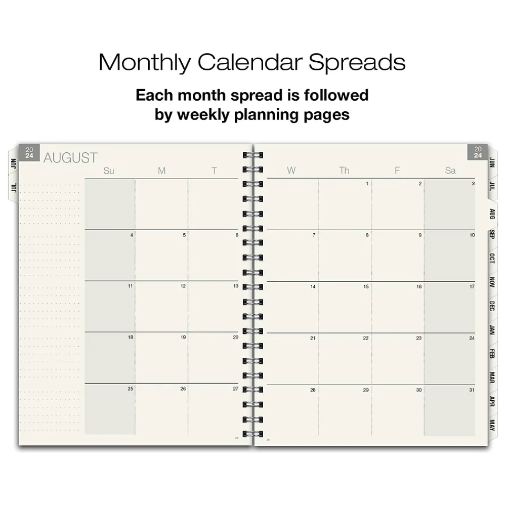2025 Planners|Global Printed Products 2024-2025 Pick Your Own 8.5" x 11" Academic Weekly & Monthly Planner, Vinyl Cover, Assorted Colors