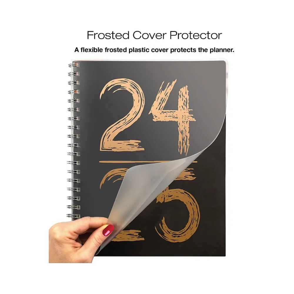 2025 Planners|Global Printed Products 2024-2025 Pick Your Own 8.5" x 11" Academic Weekly & Monthly Planner, Vinyl Cover, Assorted Colors