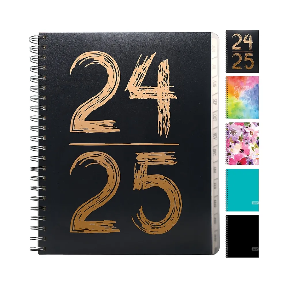 2025 Planners|Global Printed Products 2024-2025 Pick Your Own 8.5" x 11" Academic Weekly & Monthly Planner, Vinyl Cover, Assorted Colors