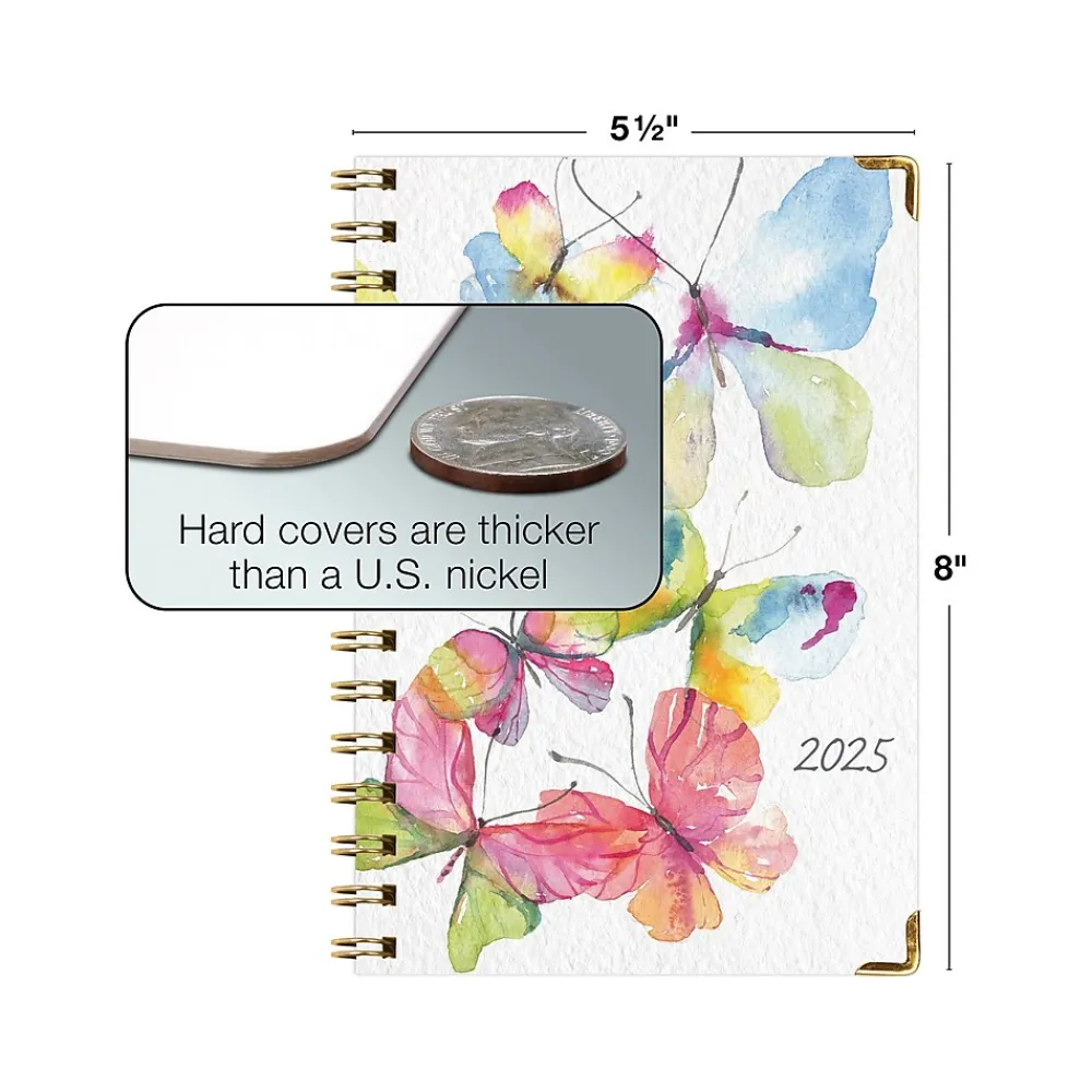 2025 Planners|Global Printed Products 2025 5.5" x 8" Weekly & Monthly Planner, Paperboard Cover, Multicolor (SPLS25-58-33)