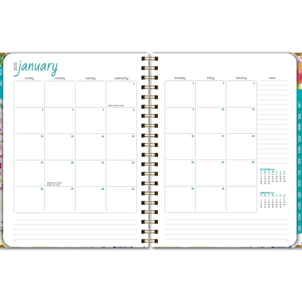2025 Planners|Global Printed Products 2025 8.5" x 11" Weekly & Monthly Planner, Paper Cover, Multicolor (SPLS25-8511-20)