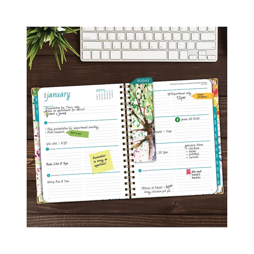 2025 Planners|Global Printed Products 2025 8.5" x 11" Weekly & Monthly Planner, Paper Cover, Multicolor (SPLS25-8511-20)