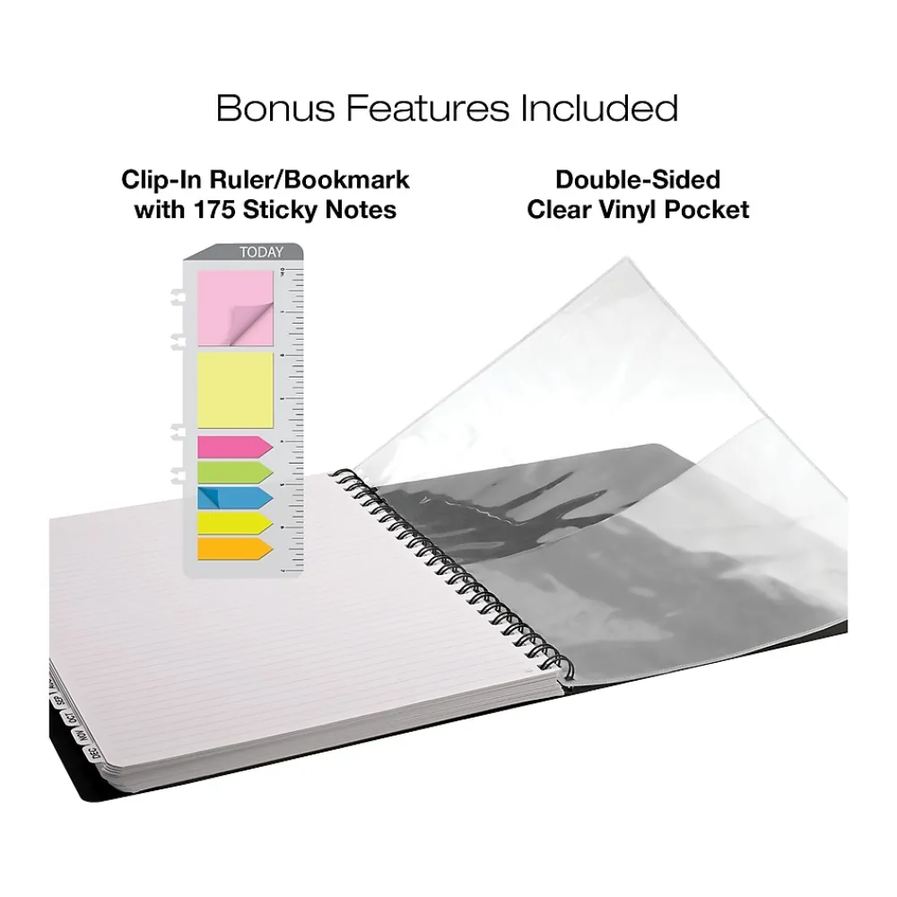 2025 Planners|Global Printed Products 2025 8.5" x 11" Weekly & Monthly Appointment Planner, Paper Cover, Black (APPT-CY25-8511)