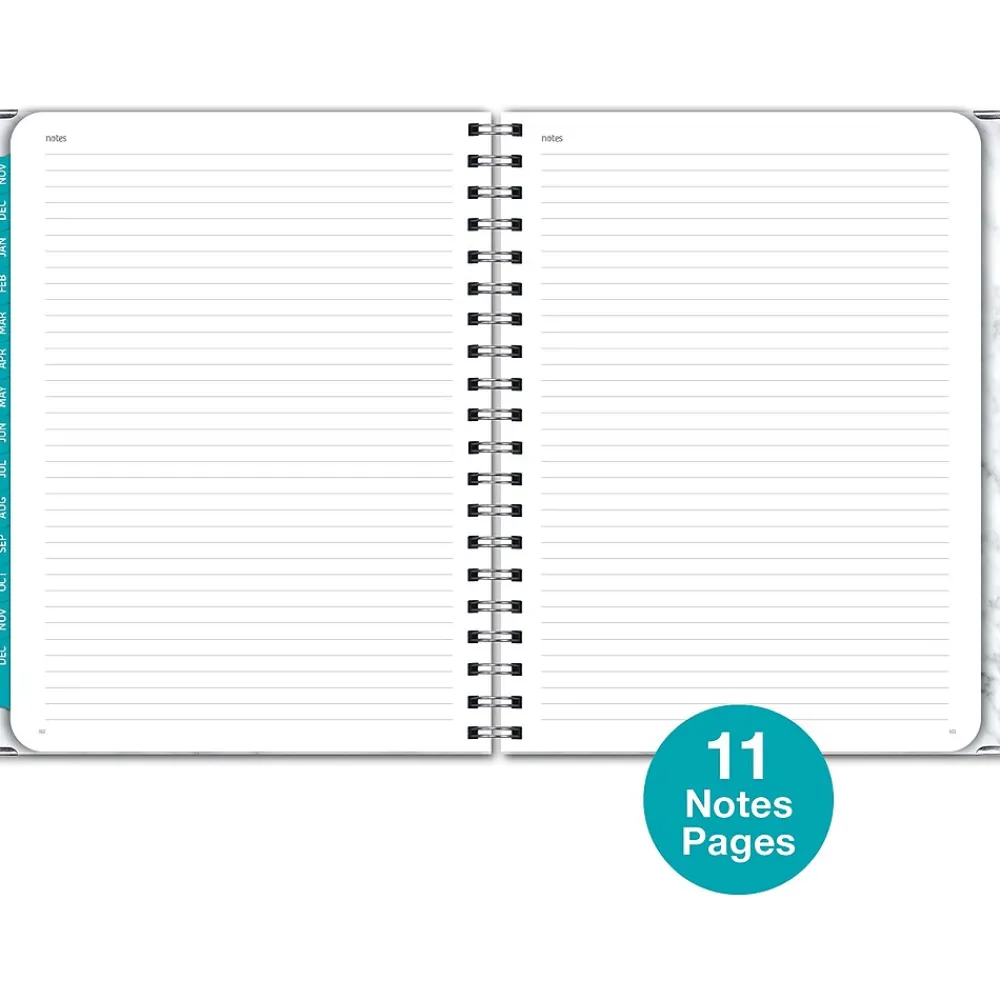 2025 Planners|Global Printed Products 2025 8.5" x 11" Weekly & Monthly Planner, Paperboard Cover, White/Gray (SPLS25-8511-06)