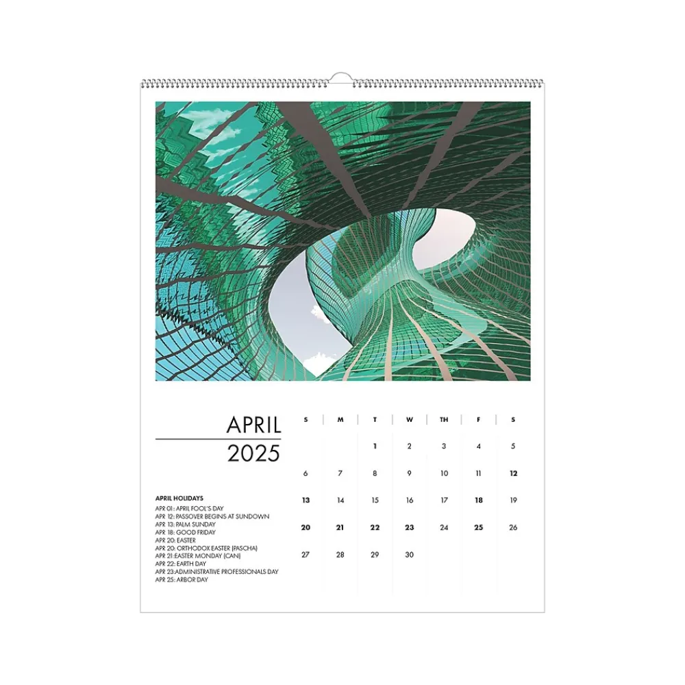 2025 Calendars|House of Doolittle 2025 Abstract Architecture 11" x 14" Monthly Wall Calendar (315-25)
