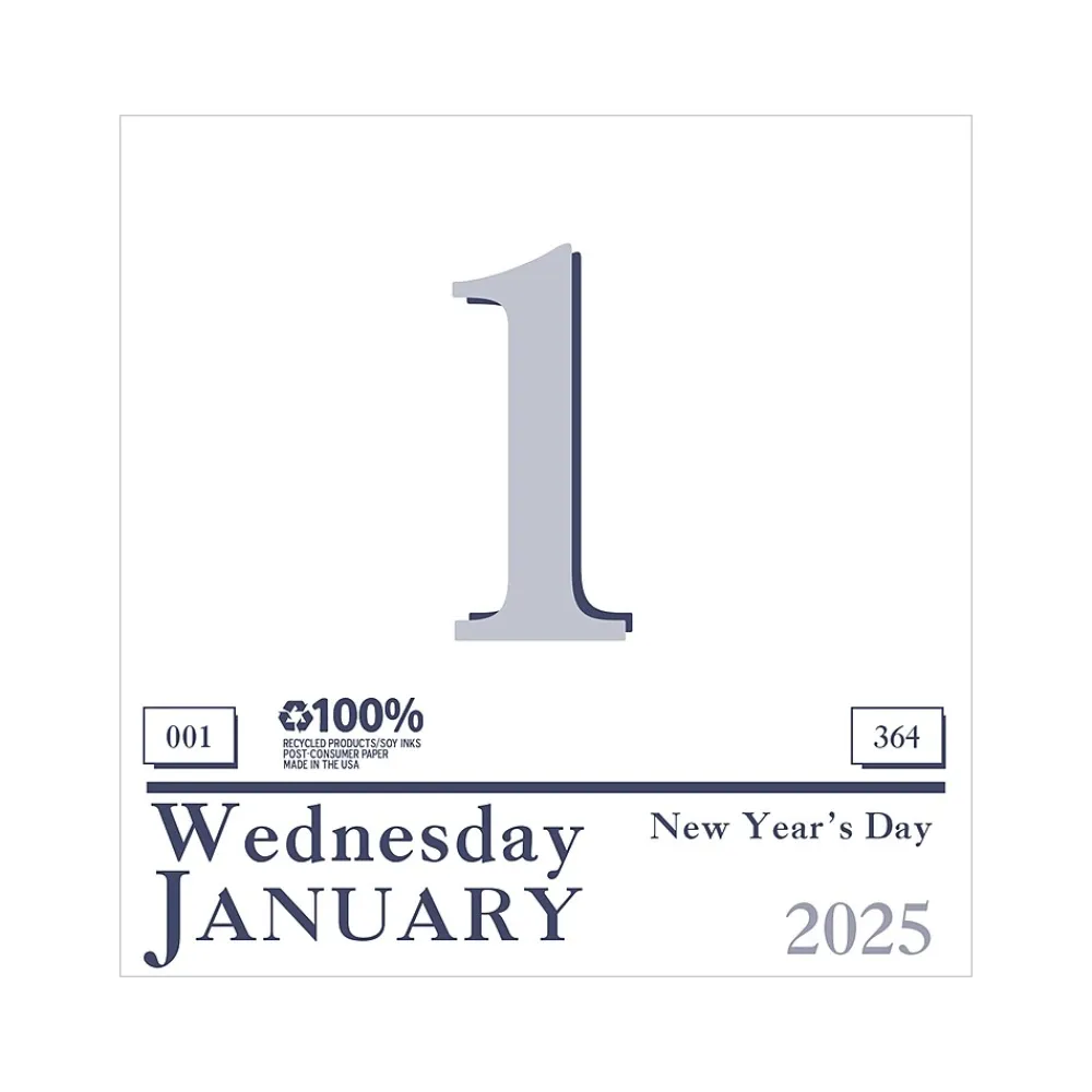 2025 Calendars|House of Doolittle 2025 Today 6.5" x 9" Daily Wall Calendar, White/Blue (310-25)