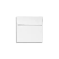 Hot LUX 80 lb 5 3/4" x 5 3/4" Recycled Peel & Press Square Envelopes, White, 250/Box