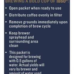1850 Pioneer Blend Decaf Ground Coffee, Medium Roast, 2.5 oz. Fraction Pack, 24/Carton (2550021513)